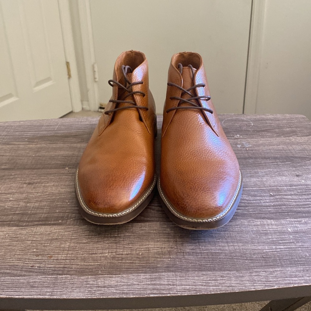 Genuine leather chukka boots Carlo Morandi Size 11.5. D Brown, Black New